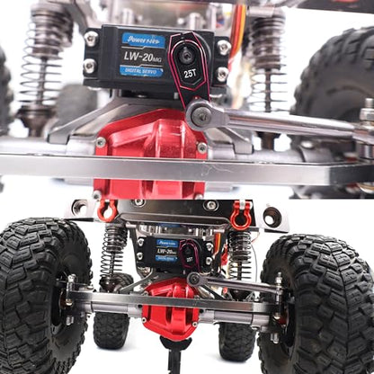 Aluminum 25T Servo Horn for 1/8 1/10 RC Off Road Crawler Drift Car(Red) | Servo Arm Compatible with Futaba Savox Power HD HSP Servos Motor,CNC Machined,High Strength,Precision Fit - color: 3 Black Red Packs