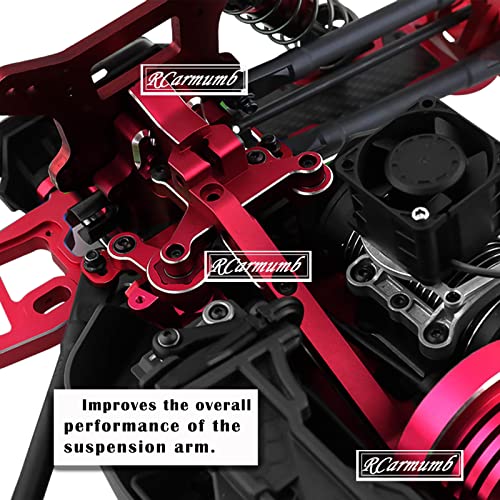 Front Chassis Brace Upgrades Part for 1/8 Sledge 4WD #95076-4,Aluminum Alloy Front Chassis Brace Hops up for Sledge Monster Truck RC Car #95076-4,Replace #9520, Red - color: Red - Front Chassis Brace