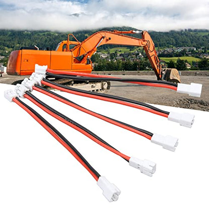 5Pcs 2P Male to Female Cable, Lipo Battery Adapter Cable Adapter for Axial SCX24 1/24 RC Crawler 36in, Extension Link Cable Soft Flexibility