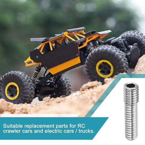 MECCANIXITY 5 Pack Driveshaft Screw Pins, M3x12x4.5mm Universal Stainless Steel Drive Shaft Screw Pins, RC Car Repair Parts for Electric Car/Truck Replacement - size: M3x12x4.5mm