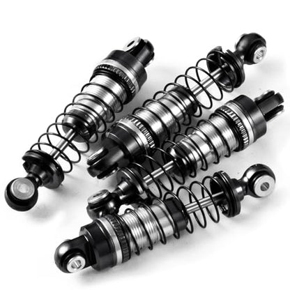 RCLIONS RC Car Shocks 42mm Oil Shock Absorber for FMS 1/18 FCX18 LC80 RC Crawler Car Upgrade Parts (Black) - color: Black