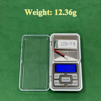 HAWK'S WORK 2 Pcs 3.7V Lipo Battery, 550 mAh Rechargeable Lithium Polymer Battery for RC Plane Helicopter Drone All Models & Toys (MX2.0 Connector) - size: 550mAh-MX2.0