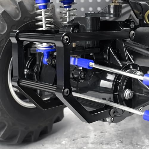 Aluminum Alloy Front and Rear Bumper Mount RC Crawler Car High Simulation CNC Metal Servo Mount Bumper Set Compatible with 1/10 Tamiya Clod Buster-4×4×4 RC Car Upgrade Parts