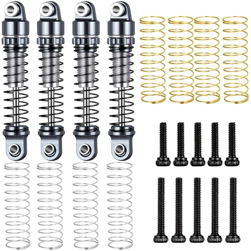 4PCS/1Set Aluminum Shocks 22mm 25mm 28mm Extended Absorber Damper 1/30th for AXIAL SCX30 RC Crawler Car Upgrade Parts - size: 25mm