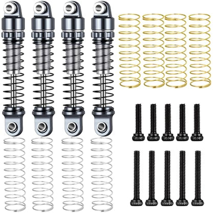 4PCS/1Set Aluminum Shocks 22mm 25mm 28mm Extended Absorber Damper 1/30th for AXIAL SCX30 RC Crawler Car Upgrade Parts - size: 25mm