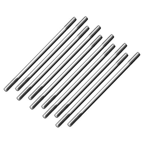 uxcell M3x65mm Pushrod Connector Stainless Steel Rod Linkage,for RC Boat,Car,Airplane,Helicopter,10pcs - size: M3x65mm