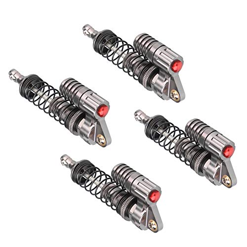 FOSA 4Pcs RC Shock Absorbers, Aluminum Alloy High Strength Springs Shocks Set Damper with 2 Bags of Screws For Axial / SCX10 / D90 / For -4 RC Crawler Car