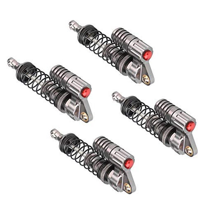 FOSA 4Pcs RC Shock Absorbers, Aluminum Alloy High Strength Springs Shocks Set Damper with 2 Bags of Screws For Axial / SCX10 / D90 / For -4 RC Crawler Car