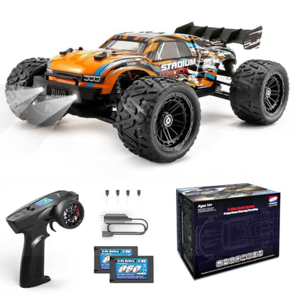 HAIBOXING 1:18 Fast RC Car, Remote Control Truck for Adults&Kids | Hobby RC Truck for Boys. 36KPH High-speed Off-Road RC Electric Vehicle with 2 Rechargeable Batteries（18858E） - style: 1/18 RC car