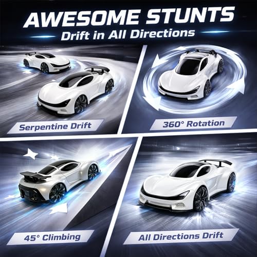 Remote Control Car, Gesture Sensing RC Stunt Car | Drift RC Cars with Light Spray & Sound, 2.4GHz Hobby RC Cars Toy for Kids, Dual Control,Birthday Gifts for Boys Girls