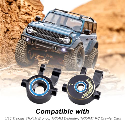 HobbyPark Steering Knuckles for TRX4M TRX4MT Brass Steering Blocks Upgrades Parts 1/18 RC Crawler Car Replacement of 9737