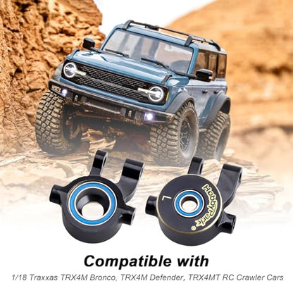 HobbyPark Steering Knuckles for TRX4M TRX4MT Brass Steering Blocks Upgrades Parts 1/18 RC Crawler Car Replacement of 9737