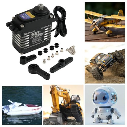 70KG High Torque,GX3270BLS Digital RC Servo, 180/270/360 Degree Metal Gear, IP68 Brushless Motor, Black (4PCS 180 Degree) - style: 4PCS 180 Degree