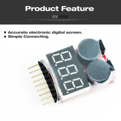 Fms Rc Plane Rc Airplane Lipo Battery Voltage Checker FMSBVT01