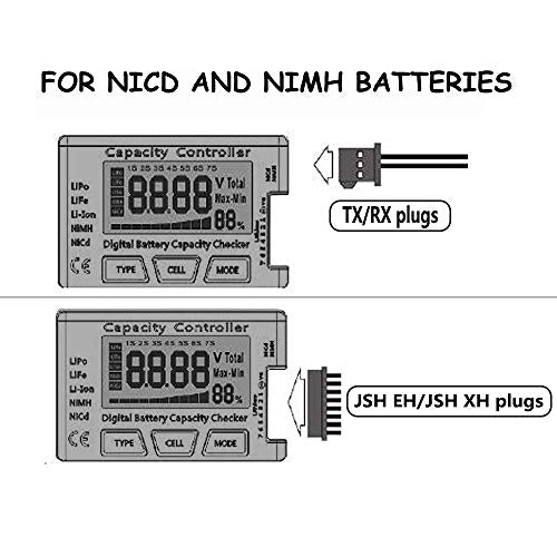 FLY RC Cellmeter 7 Digital Battery Capacity Checker Controller Tester Voltage Tester for LiPo Li-ion NiMH Nicd Battery