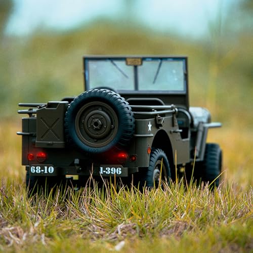 Remote Control Car, 2.4Ghz 4WD Off Road RC Jeep Rock Crawler Vehicle with Linked Lights, 1:10 Scales All Terrain Remote Control Trucks RTR Hobby RC Car for Teen Adults - size: 2 Battery