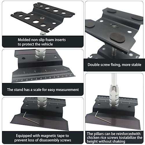 RC Car Stand RC Repair Stand 360 Degree Rotation Lift or Lower for Traxxas Arrma Redcat Axial RC4WD HSP Losi 1/8 1/10 1/12 1/16 Scale RC Crawler Car Truck Buggies (Black) - color: Black