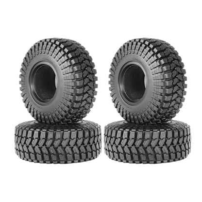 RC Car Tires,WONFAST 4PCS 1.55 inch Mud Wheel Tyre Terrain Crawler Rubber Tires Foam Insert for 1:10 RC Crawler Car for Axial 90069 TF2 D90 CC01 LC70 Tamiya MST JIMNY UTB18(90MM-A) - color: 90mm-a
