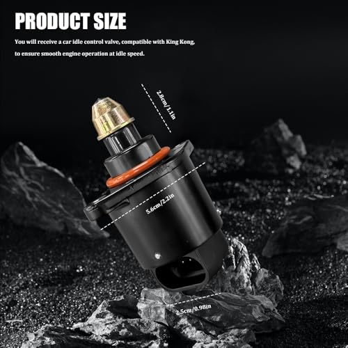 Car Idle Speed Control Valve, Automotive Fuel Injection Idle Air Control Valve for Stable Engine Operation Compatible with King Kong Idle Motor, Auto Replacement Parts #90380 10526 90325864