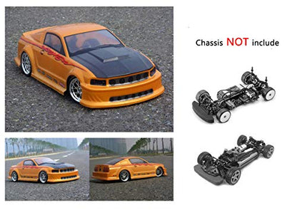 1/10 Scale RC Painted Precut Drift Racing Touring Onroad Car Body Shell Width 190mm with Wing Mirror Accessories (MT GT) - style: MT GT