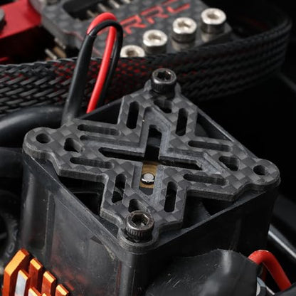 35mm×35mm Carbon Fiber RC Cooling Fan Cover - Universal Brushless Motor Heatsink/ESC Fan Guard Shield Shroud - for RC Cars, Trucks, Boats, Drones (X Style) - style: 35mm / X Style