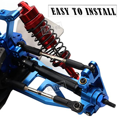 Upgrades Part for 1/10 Rustler 4x4 VXL/Rustler 4x4,Alloy Suspension Arm,Shock Tower,Caster Block,Steering Blocks,Rear Stub Axle Carriers,Steering Bellcranks, (More Durable Arm),Blue - color: Navy Blue-1 Set