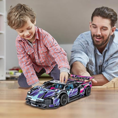 WINGIFT 934 Piece Sports Car Building Blocks Toys Boys or Adults Kits, 1:14 Race Car Model Building Set, Adult Collectible Model Cars Set to Build, STEM Super Cars Sets for Boys Girls Age 6-12, 8-14 - style: 1329 Pieces