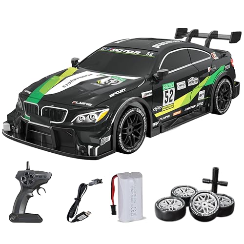 1/16 Scale RC Drift Car for Kids, 4WD Remote Control Race Car, 20KM/H, 2.4Ghz, with LED, for Boys Age 6 7 8-12 13 14 Year Old, Birthday Gifts for Kids