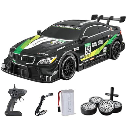 1/16 Scale RC Drift Car for Kids, 4WD Remote Control Race Car, 20KM/H, 2.4Ghz, with LED, for Boys Age 6 7 8-12 13 14 Year Old, Birthday Gifts for Kids