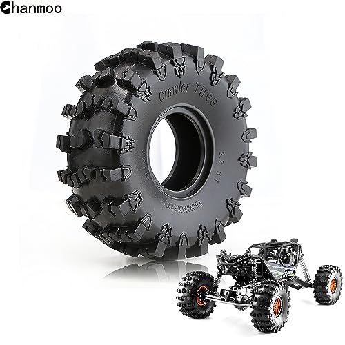 2.2 RC Crawler Tires Soft Rubber Mud Snow Swamper Tyres OD 150mm For 1/10 RC Rock Crawler Car Axial SCX10 90047 D90 TF2 Tamiya CC01 Traxxas TRX4 2.2 inch Beadlock Wheel Rims 4PCS