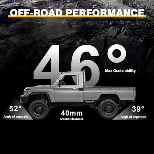ARRIS MN82 PRO 1/12 Toyota LC79 RC Rock Crawler 4WD RTR Truck | Upgraded Chassis, LED Lights, Full Proportional Control, Trail Ready Design - color: Mn82pro-silver