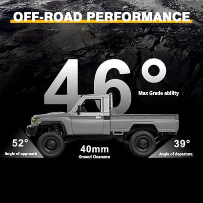 ARRIS MN82 PRO 1/12 Toyota LC79 RC Rock Crawler 4WD RTR Truck | Upgraded Chassis, LED Lights, Full Proportional Control, Trail Ready Design - color: Mn82pro-silver