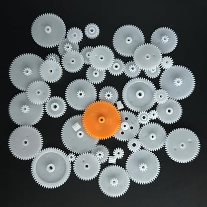 46PCS Module 0.5 Small Motor Gear Plastic Gear for DIY Model Toy RC Car Helicopter RC Toy Replacement Accessories