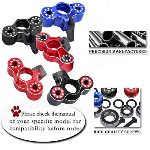 Aluminum Front Steering Knuckles Caster Blocks C-Hubs Upgrades Part for 1/8 Typhon Talion 6S BLX,1/7 Felony Mojave Infraction Limitless Kraton 6S BLX,Replace AR330187 (Red) - color: Red (Front)