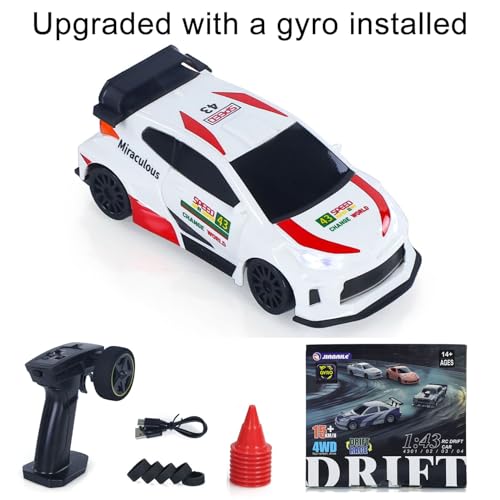TOUCAN RC HOBBY 1/43 RC Drift Car High Speed 4WD Racing Vehicles 2.4GHz RTR Mini Car Model Radio Battery Lights Gyroscope for Ages 14+ - color: 4308gyro