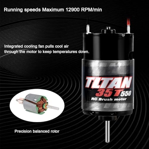 RC Car Motor Waterproof 550 35T Brushed Motor for 1:10 RC Crawler Axial SCX10 AXI03007 JL 90046 TRX4 TRX6 RC Car Truck Boat - size: 35T