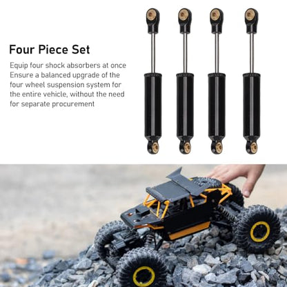 banapoy RC Shock Absorber Damper Set, 4 Pcs 66mm Aluminium Alloy Spring Shock Absorber Replacement for Bronco 1/18 Model Car RC Crawler, Modification Parts