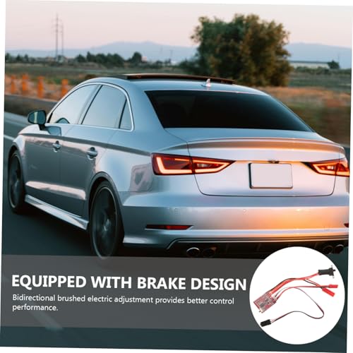 30A Brushed Esc with Brake Dual Way Speed Controller for Rc Cars Boats Enhanced Performance Electronic Controller for Reliable Speed Control Tough Conditions