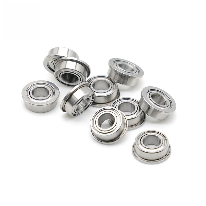 MF105ZZ Flange Bearing 5x10x4 mm ABEC-7 (10 PCS) Miniature Flanged MF105 Z ZZ Ball Bearings - size: MF105ZZ 5x10x4