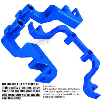 7075 Aluminum C Hub Front Tie Rods with Stabilizer Upgrade Parts for 1/10 Slash 4X4 4WD LCG.Navy Blue - color: Blue(for 1/10)