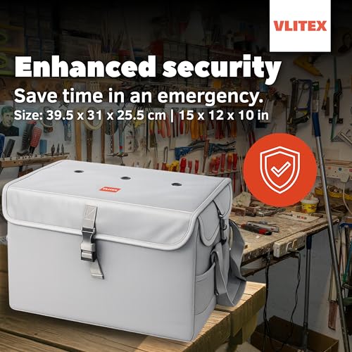 Lithium Battery Storage Box XL (Extra Large) | Engineered in Germany | Fireproof E-Fiberglass & Silicone Fabric | Certified Lipo Safe Bag Container