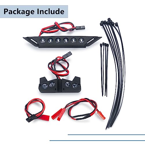 MORLORDY RC Front and Rear LED Light Kits Headlight Taillight for 1/10 TRX Slash VXL XL-5 Upgrades 4x4 2WD Truck