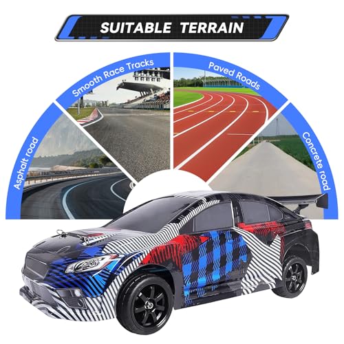 PreGlued 12mm Hex Hubs Wheel Rims&2.56" Rubber Tires for 1/10 On-Road Touring Car Drift for Traxxas 4tec 2.0 3.0 Tamiya TT02 TT01 HPI RS4 HSP Flying Fish Wltoys 144001 Kyosho Fazer (Edition E)