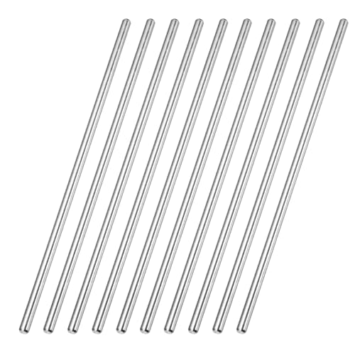 MECCANIXITY 10 Pack Dowel Pin Wheel, 5x100mm Steel Hex Wheel Hub Nut Pin Replacement for DIY RC Car Truck Boat Helicopter Model Part, Silver - size: 5x100mm