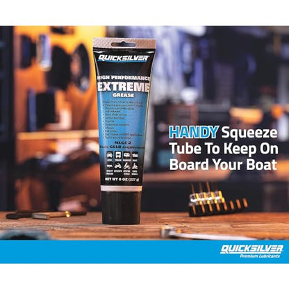 Quicksilver 8M0071838 High Performance Multi-Purpose Extreme NLGI 2 Marine Grease - 8 Oz. Tube - size: 8 oz Tube