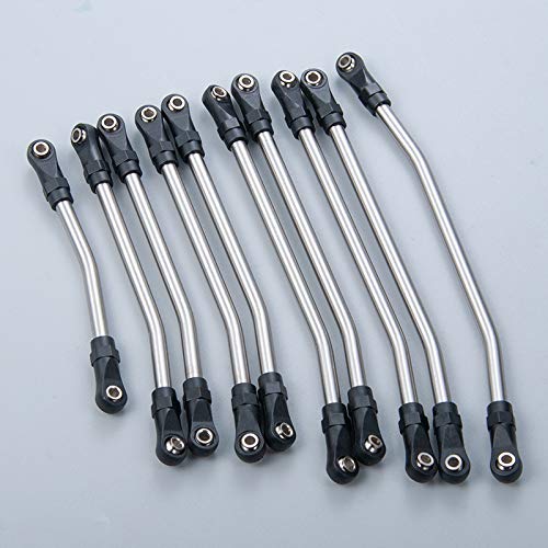 10Pcs Upgrade Aluminum Metal Link Rod Linkage 1/10 RC Axial SCX10 II AX90046 AX90047 Rock Crawlers