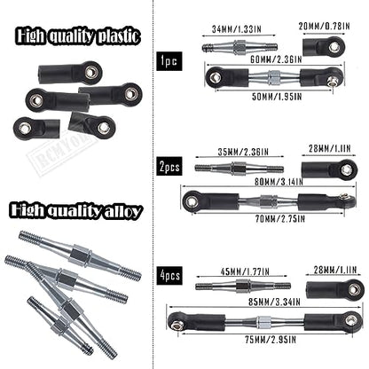 Aluminum Turnbuckles Camber Links Upgrades Part for 1/10 Slash 2WD/Stampede 2WD/Rustler 2WD/Bandit 2WD, Alloy Turnbuckles Camber Links Hops Up,Titanium - color: Titanium for Rustler 2wd