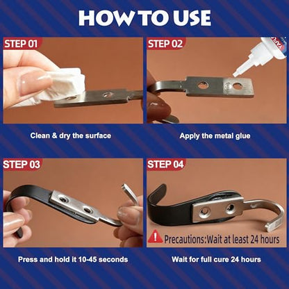 Metal Glue, Liquid Super Glue for Metal 40g | Thick CA Glues for Stainless Steel Aluminum DIY Crafts and Repairs,Fast Drying Permanent Professional Cyanoacrylate Adhesives - style: Metal Glue