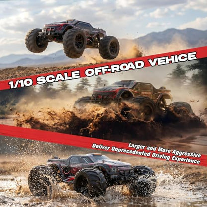 JLBRACIGRC 1/10 RTR Brushless Fast RC Cars for Adults Set of 2, Max 80+KM/H Hobby Electric Off-Road RC Truck with 3S Lipo Battery, Waterproof Remote Control Car, 4WD RC Car All Terrain Off Road Gift