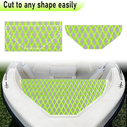98.4"X43.31" Boat Flooring Self-Adhesive EVA Foam Boat Decking Marine Yacht RV Pool Non-Skid - color: Light gray and olive green
